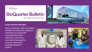 BioQuarter Bulletin graphic for January 2023 newsletter