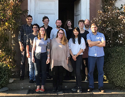 Dr Stuart Cobb, back row farthest left, with his research team at the Cente for Discovery Brain Sciences.

